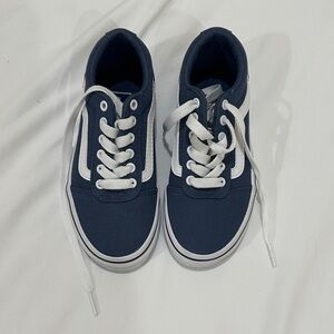 Vans Kids Dark Blue and White Sneakers
